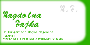 magdolna hajka business card